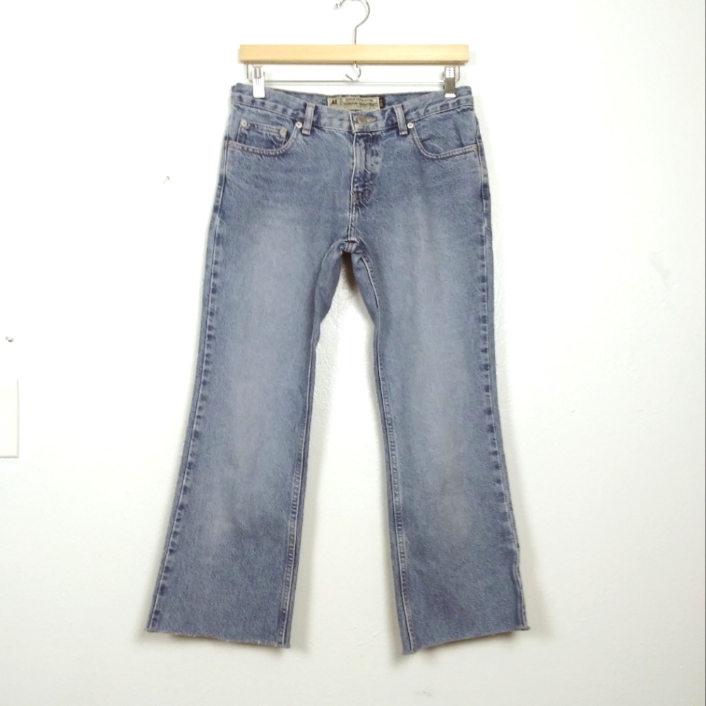 American Eagle Outfitters Jeans Denim Bootcut Pant Raw Hem Women's Size 6 Casual